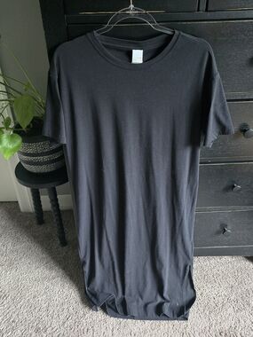 Lole Classic Black Crew Neck T-Shirt Dress